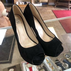 Black platform heels
